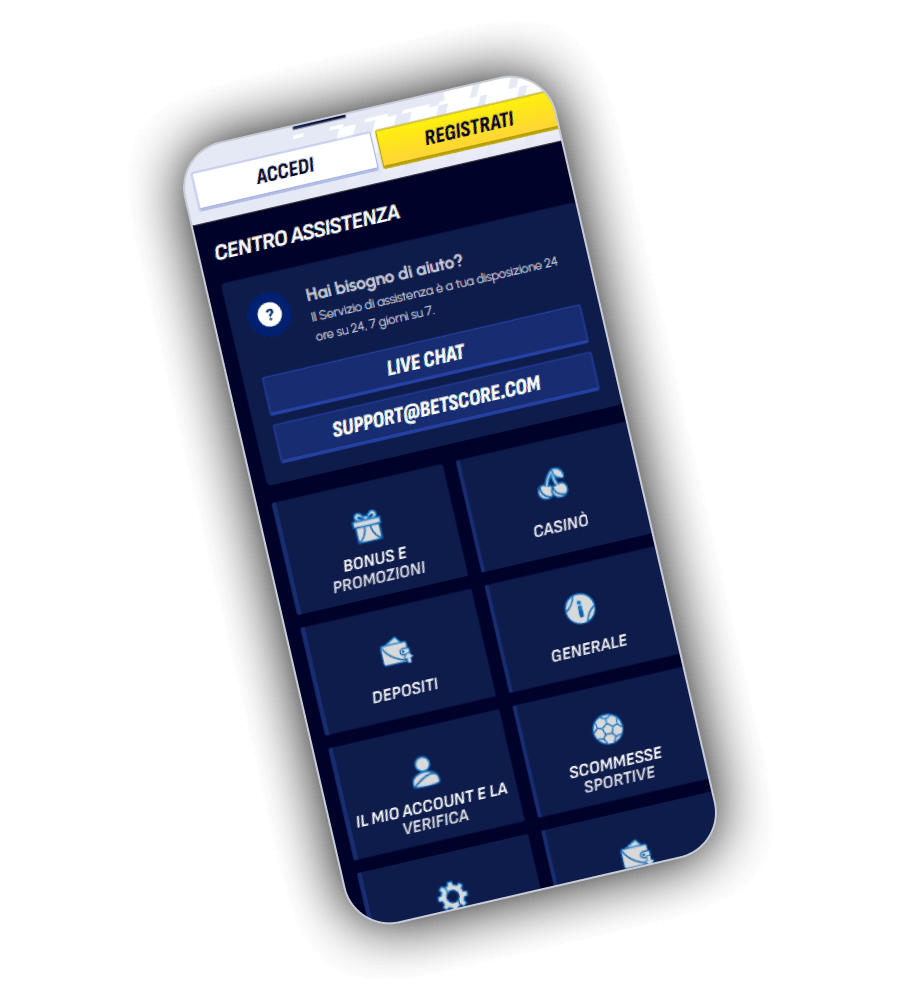 BetScore Casinò Contattaci
