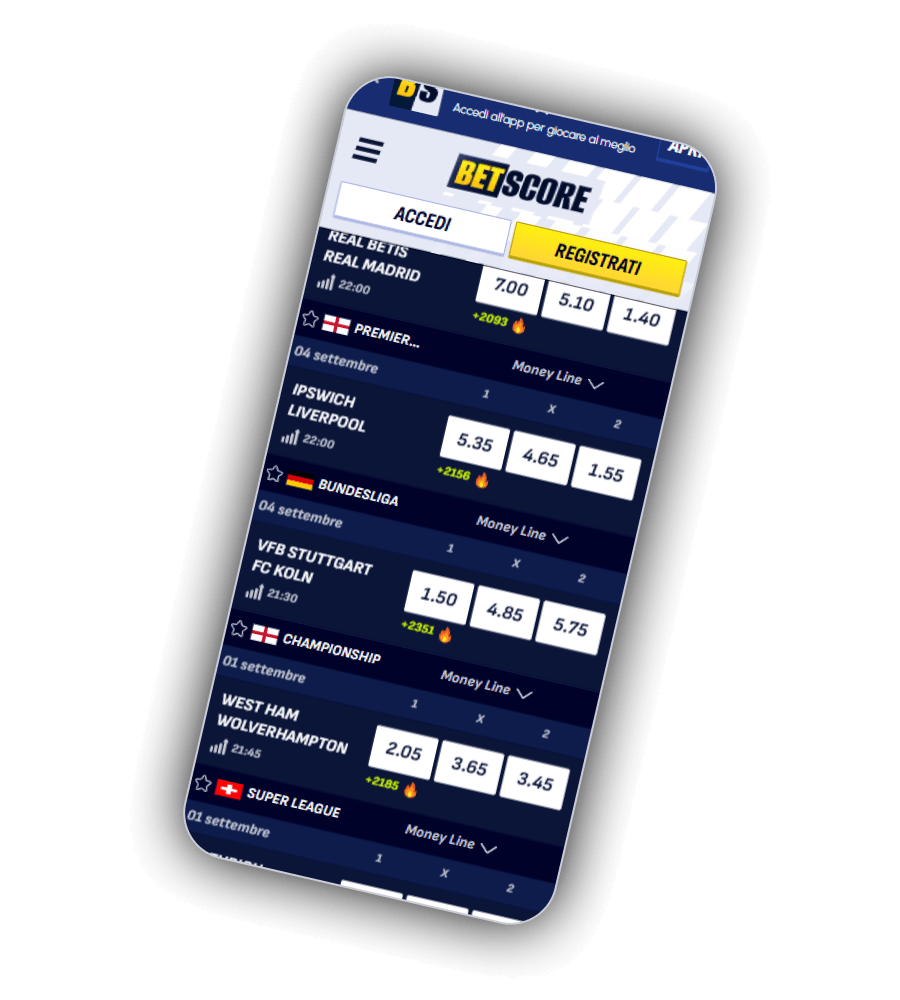 BetScore Casinò Scommesse sportive